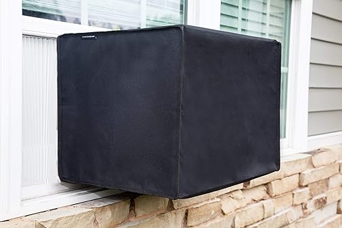 Cubiertas resistentes de protección de aire acondicionado para ventanas.