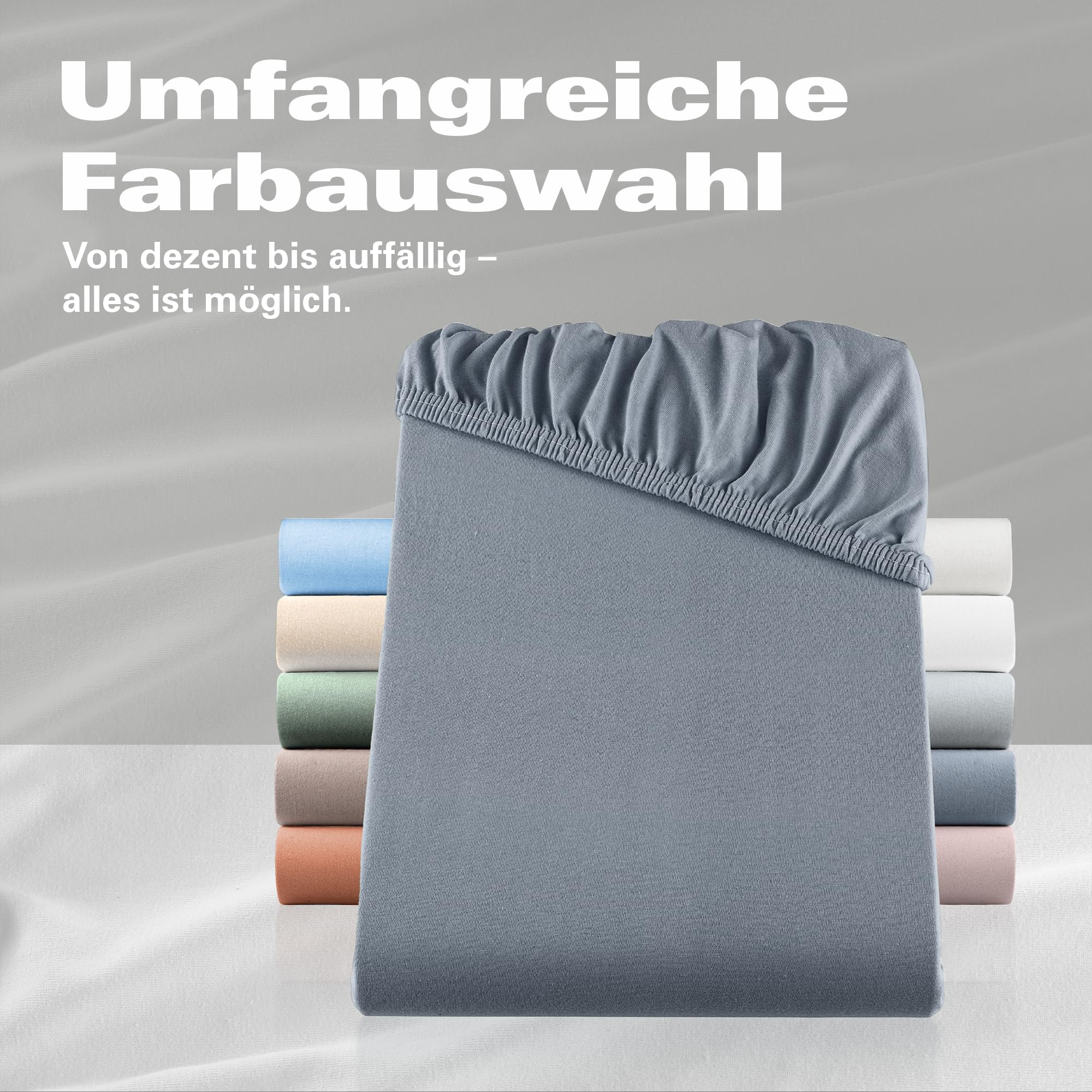BaSaTex - Drap-Housse en Jersey Bio 90x200 cm - Drap-Housse en 100% Coton Bio certifié GOTS - 90x200-100x200 cm - Couleur : Anthracite