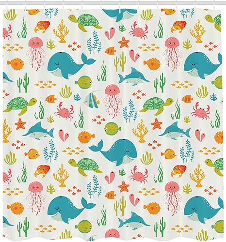 Miniatura 2 de Ambesonne - Colección decorativa selva, impresiones artísticas vibrantes, gran cascada en bosque de ramas verdes, tela de poliéster, cortina de