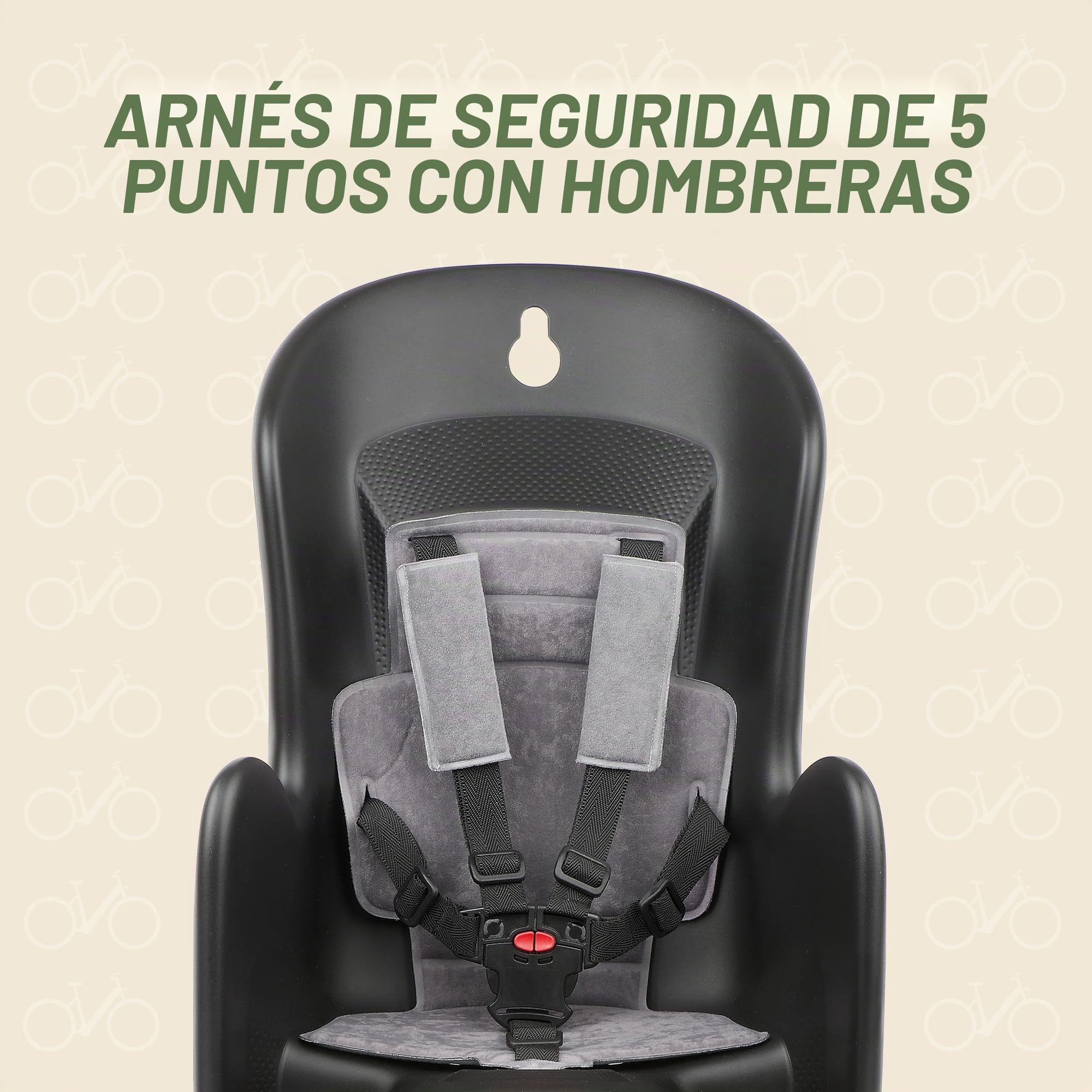 Polisport Silla de bicicleta infantil Bilby RS para niños, color negro