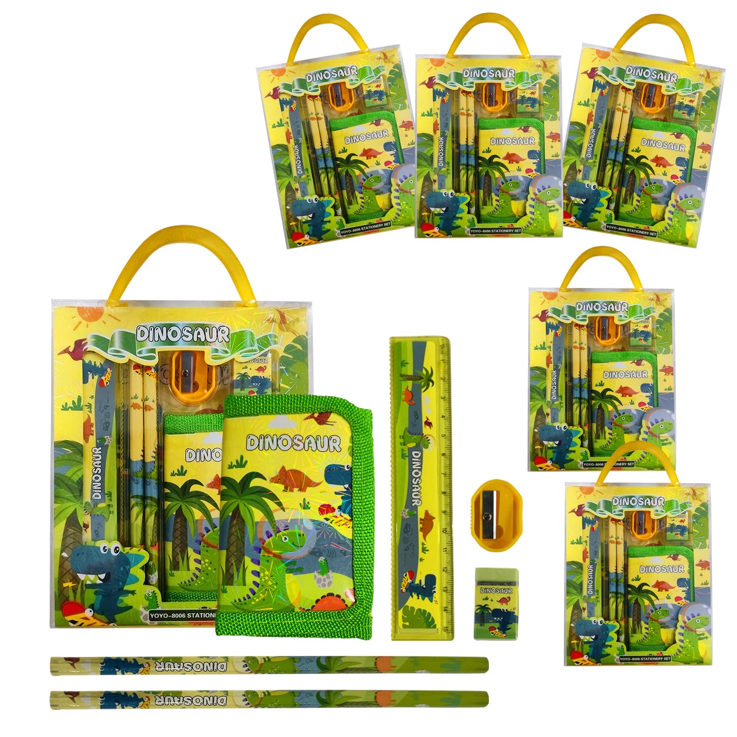 Party Propz Dinosaur Theme Return Gifts for Kids - 6 Set of Boys Dinosaur Theme Stationary Items, Return Gifts for Birthday for Kids, Best Birthday Return Gifts for Kids, Dinosaur Stationery Set (B0B31JNFBR) Amazon Price History, Amazon Price Tracker