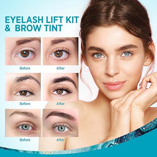 Miniatura 2 de Kit de levantamiento de pestañas en casa kit profesional de pestañas permanentes para principiantes - Juego de rizador de cejas de pestañas negras
