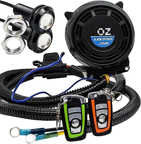 Sistema de alarma antirrobo con control remoto inalámbrico con barra de bus de alimentación y arnés de bloque de distribución y haz de perno LED