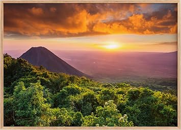 StudioUBILA El Salvador Wall Art Poster, Color Horizontal Travel Print, Home Decor Wall Art for Bedroom, Living Room, Kitchen, Unframed