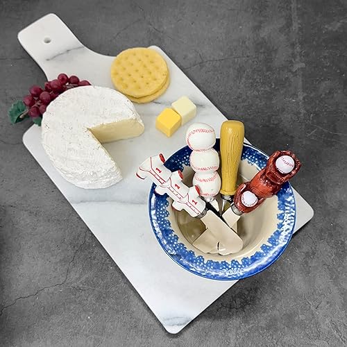 Miniatura 9 de Supreme Housewares Cuchillos esparcidores de queso y mantequilla, decoración de golf, mango de resina pintado a mano con hoja de acero inoxidable,