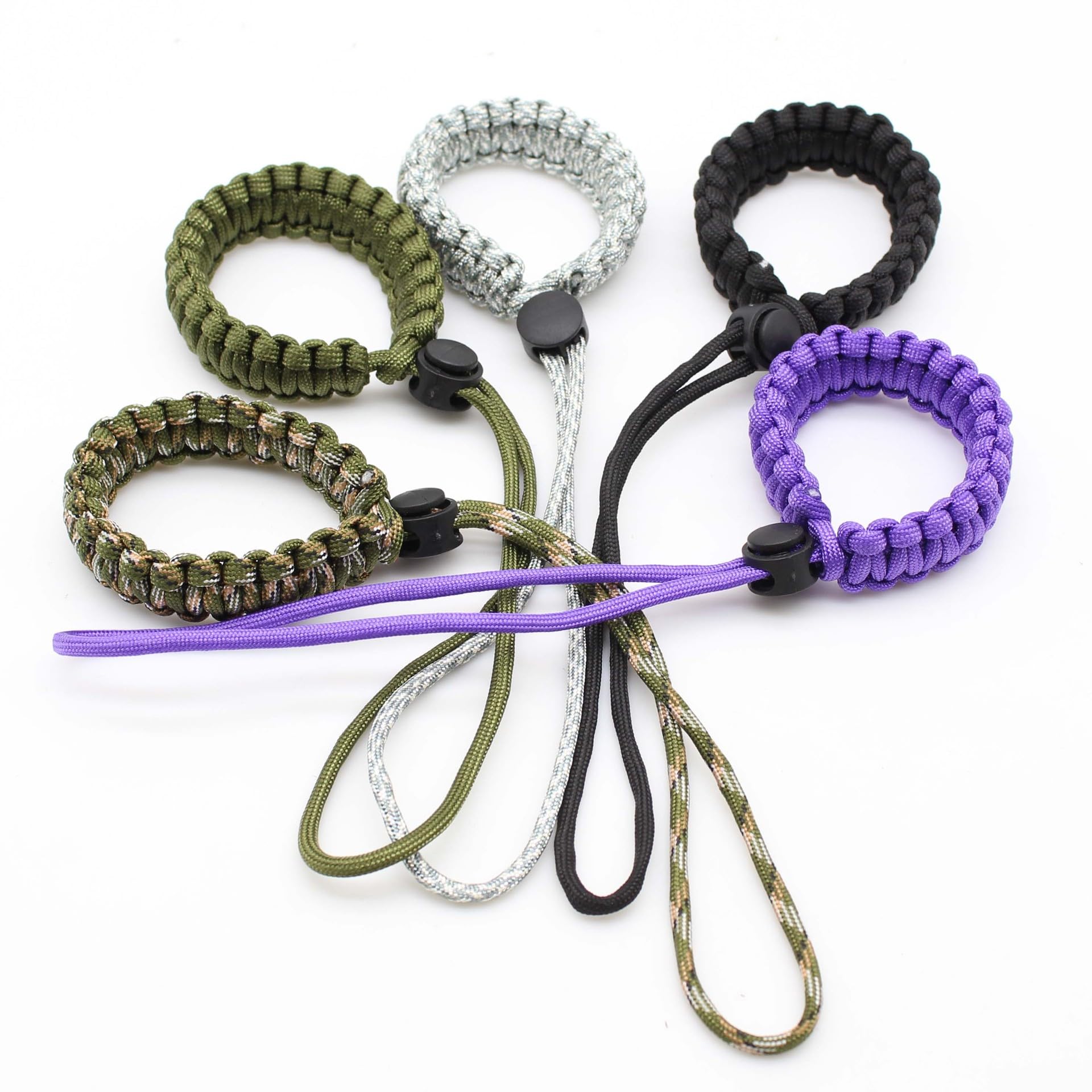 Generisch Kamera-Handgelenkband Paracord Schnellverschluss-Handschlaufe mit gewebtem Regenschirmseil für sicheres und bequemes Tragen Schwarz 04