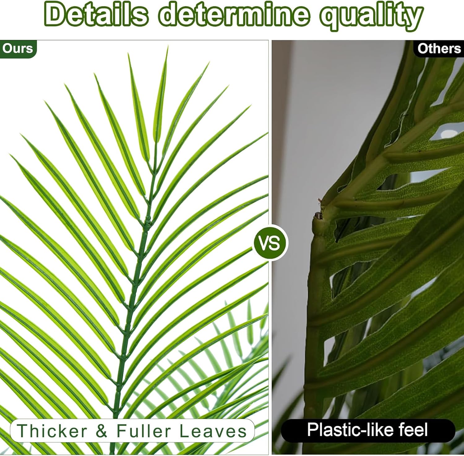 6ft Artificial Phoenix Palm Tree, Faux Coconut Silk Tropical Fake Palm Plant for Indoor Outdoor Home Office Patio Bathroom Pool Coastal Decor(Set of 2)