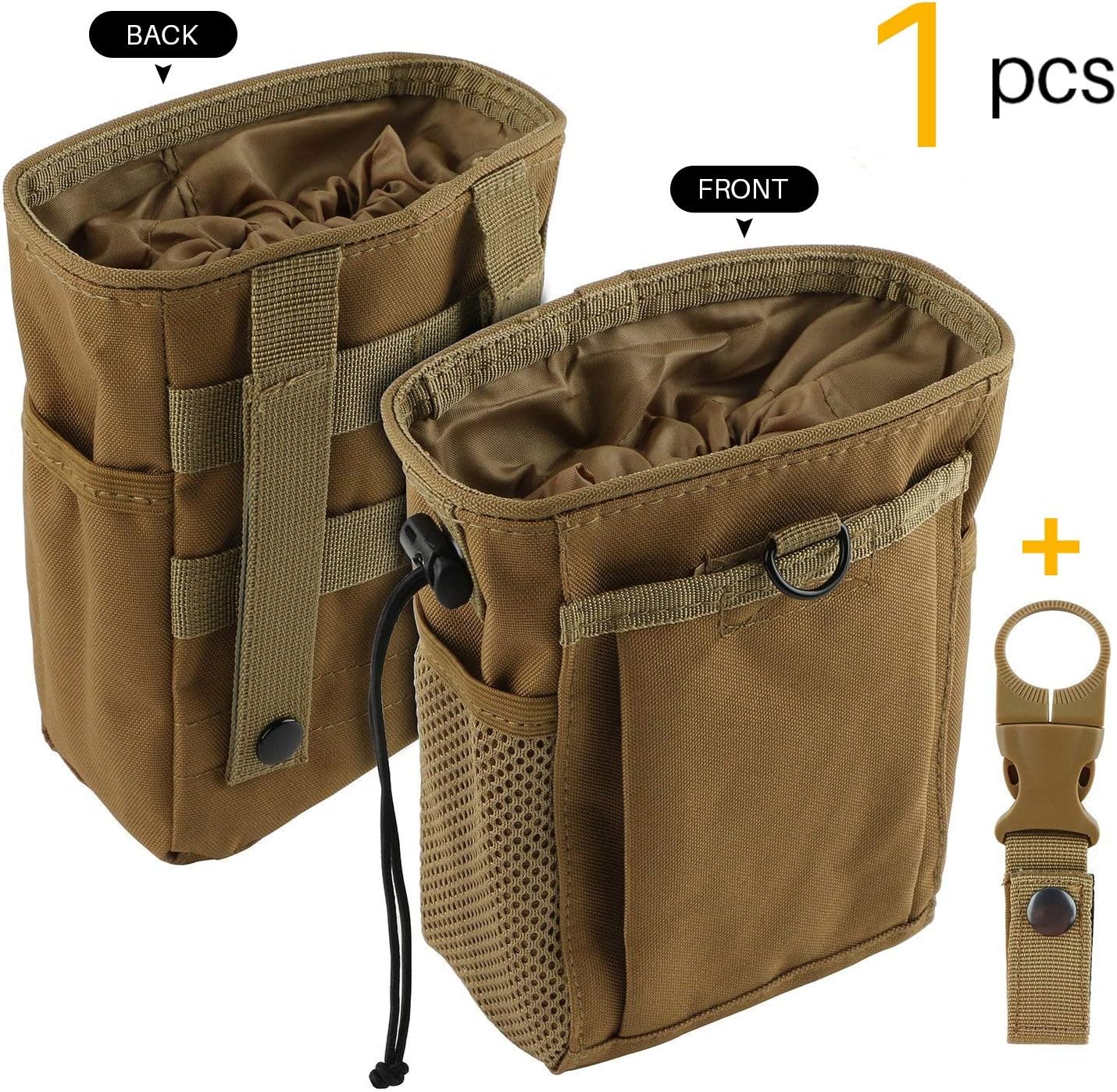 Drawstring Highend Rock Climbing Chalk Bag Carabiner Diferent Pockets for Climbing Bouldering, Gymnastics, Gym Pouch, Cross Fit and Lifting to Securely Hold Phones and Valuables (Black) : Sports & Outdoors