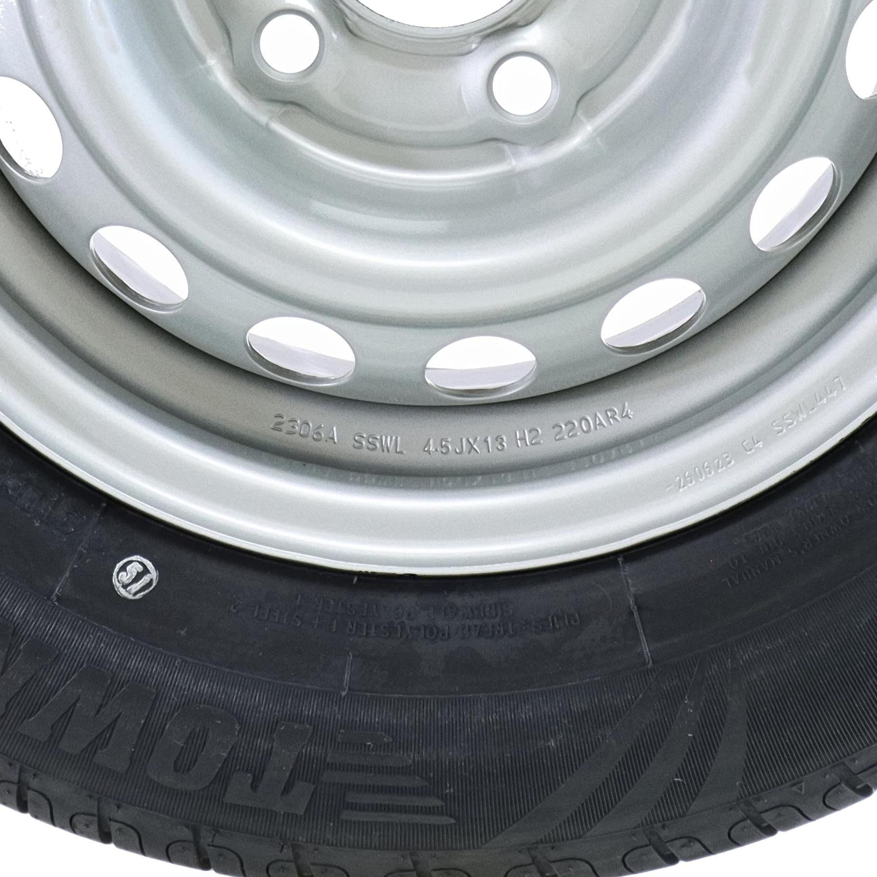 The Drive Komplettrad 155/80R13 84N XL für Pkw-Anhänger & Caravan – Felge 4,5Jx13 H2 ET30 – Lochkreis 5x112 – Tragkraft 500kg – max. 140 km/h – hochwertiges Ersatzrad mit Townhall T-91 Reifen