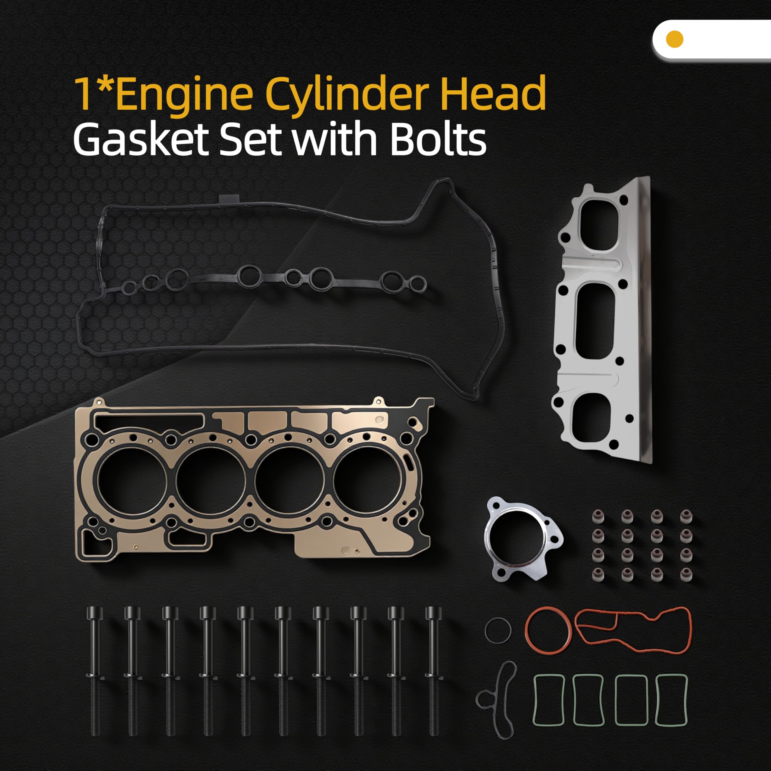 Set di guarnizioni testa cilindro motore con bulloni, per Dacia Dokker Duster Lodgy, per Mercedes-Benz Citan, per Nissan Juke Pulsar Qashqai, per Renault Captur Clio Grand Scénic Kadjar Kangoo