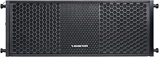Sound Town ZETHUS Series 2 x 8” Line Array Loudspeaker, with Titanium Compression Driver, Plywood Construction, Full Rang...