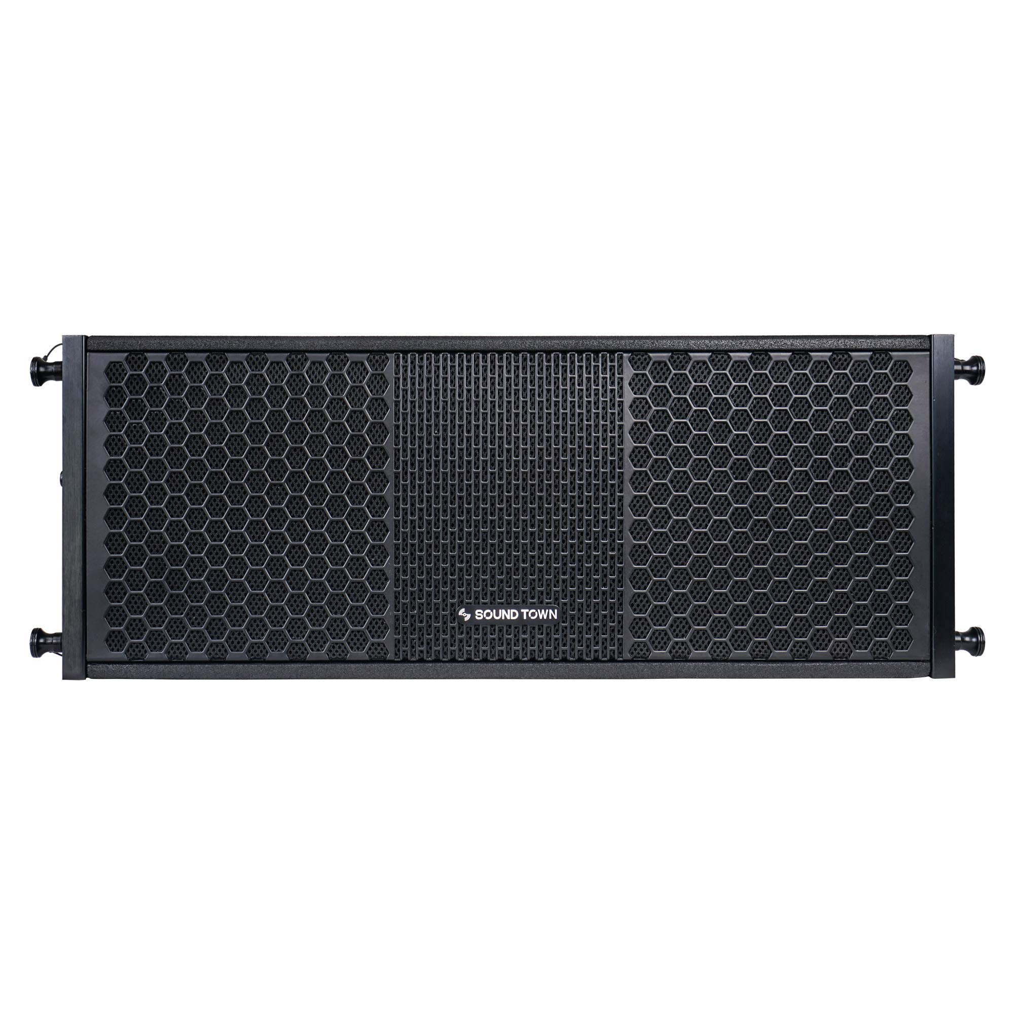 Sound Town ZETHUS Series Dual 8" Passive Line Array Loudspeaker, 700W, Full-Range/Bi-Amp Switchable, Birch Plywood, Black (ZETHUS-208BV2)