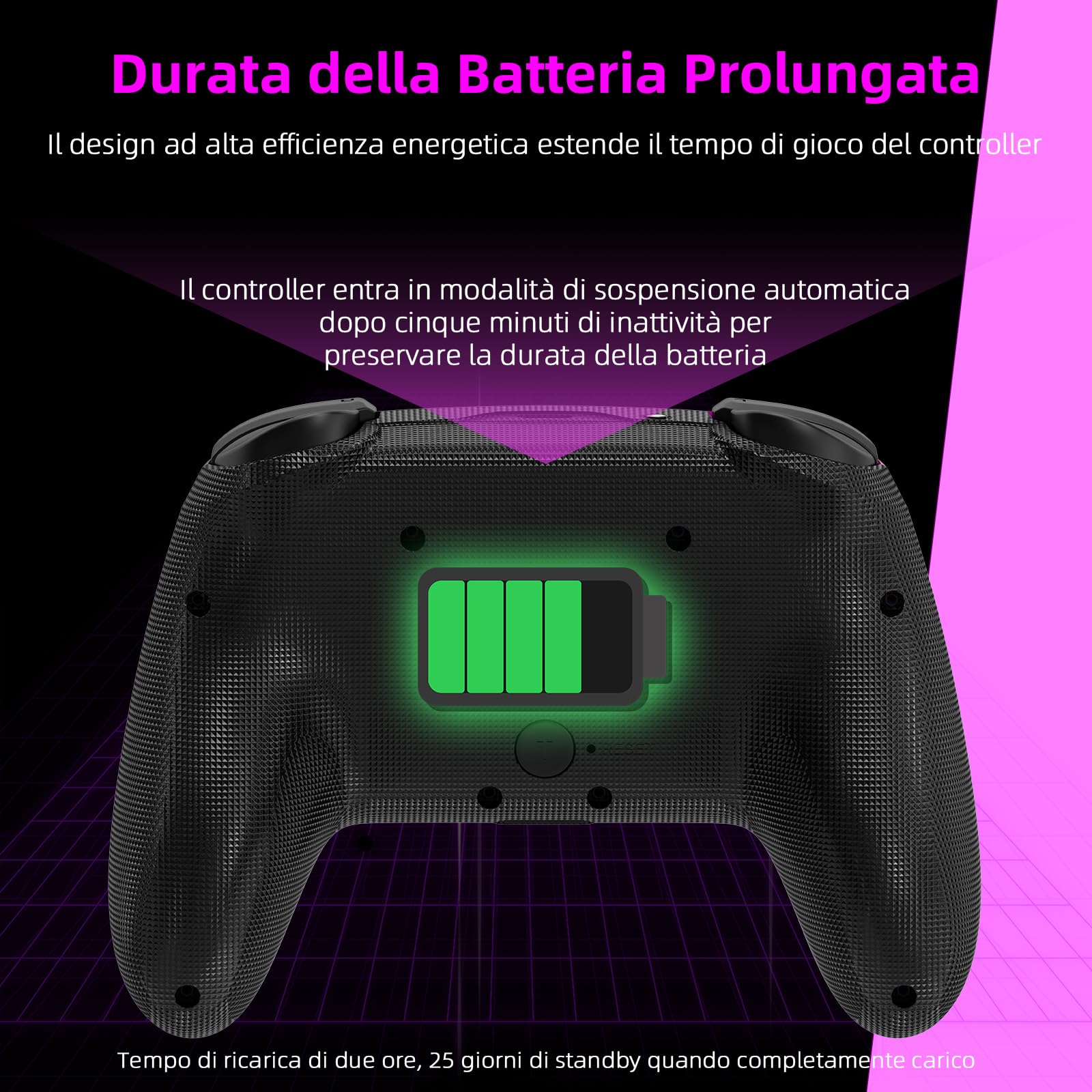 NexiGo Controller Senza Fili per Switch/Switch Lite/OLED, Controller Bluetooth per Nintendo Switch con Vibrazione, Movimento, Turbo e Luce LED (Cosmic Nebula)