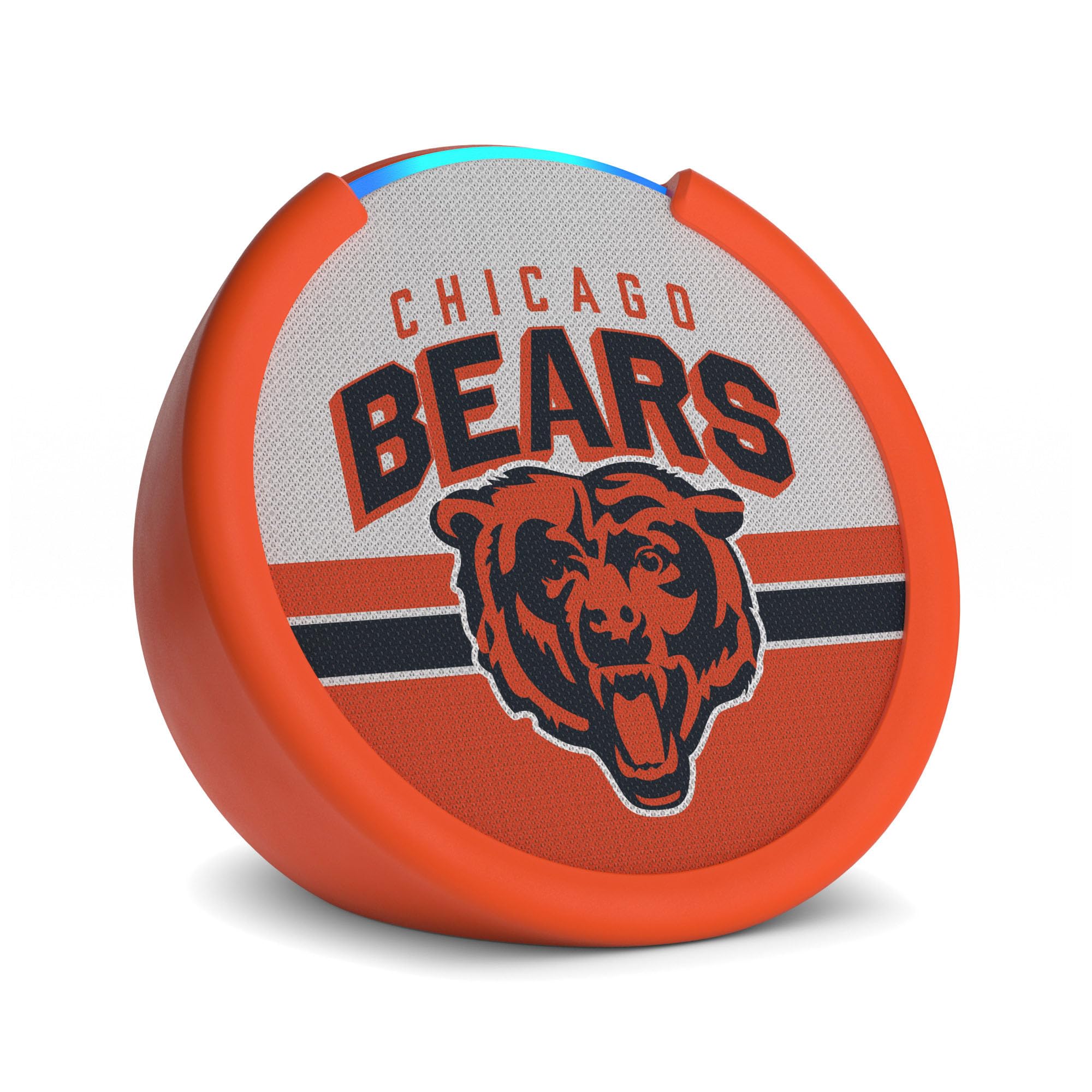 Amazon Echo Pop (newest model) | Officially Licensed NFL Limited-Edition | Chicago Bears ('25-26 Season Design)