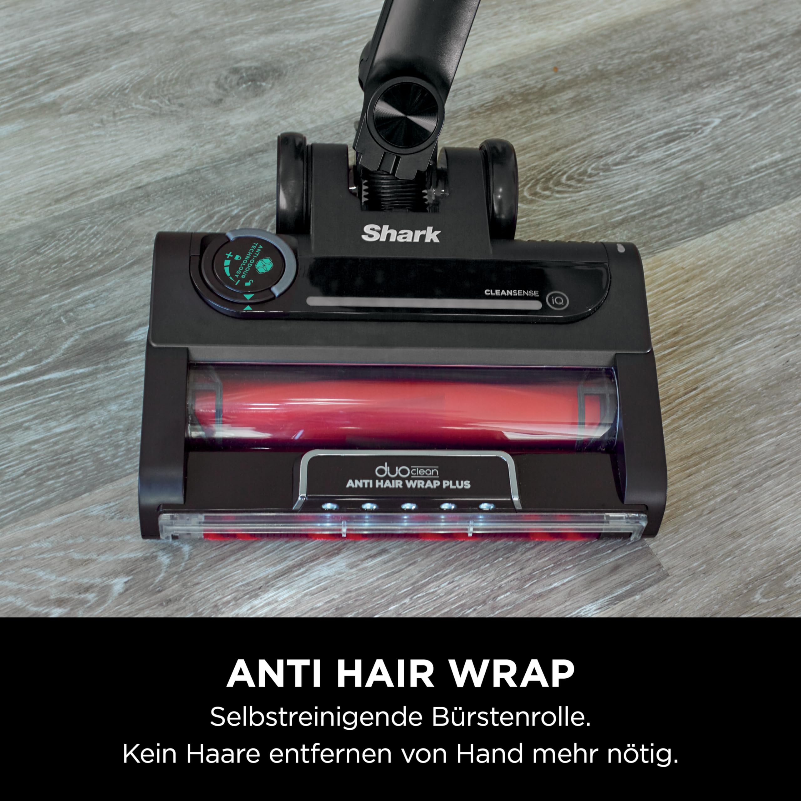 Shark Stratos Akku-Staubsauger freistehend, bis 60 Min. Laufzeit, kabellos, beutellos, für Tierhaare, Allergiker, Teppich und Hartböden, mit Auto-Kit und Knickgelenk-Rohr, grau/roségold, IZ400EUTBK