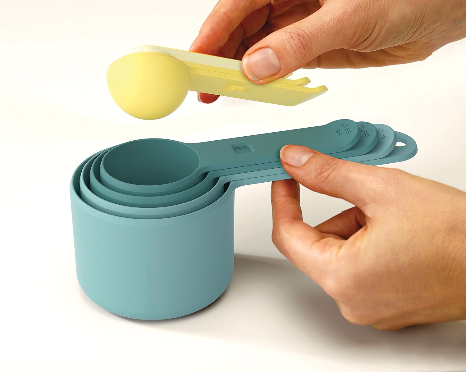 Joseph Joseph Nest Measure Measuring Cup Set, Opal - Multi-Colour, 8 Piece