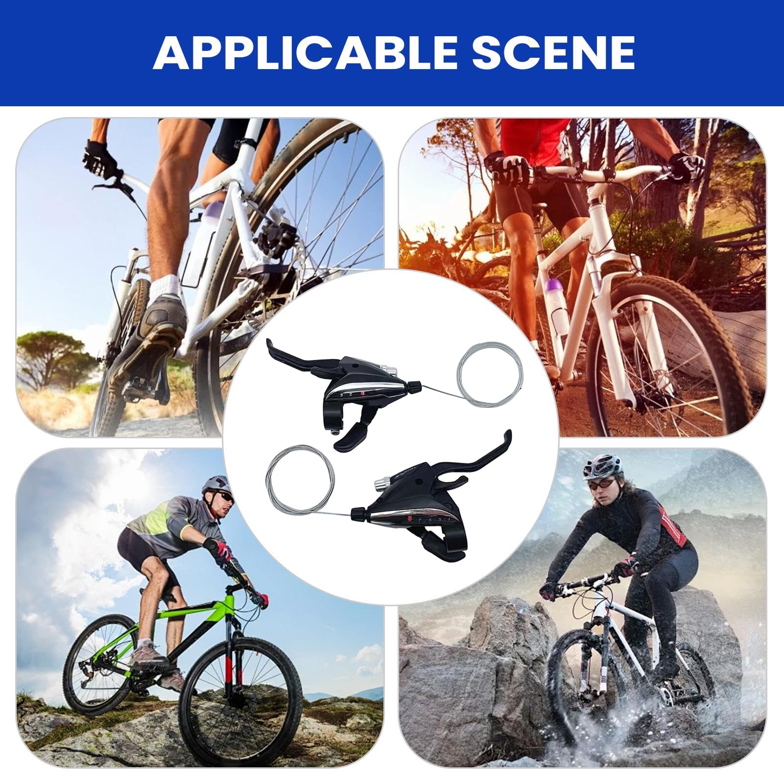 Cambio a 9 velocità, parti di ricambio in lega di alluminio, 1 paio di leve per freno a sinistra e destra, per bici pieghevole, per strada, pendolarismo, turismo, fitness, allenamento