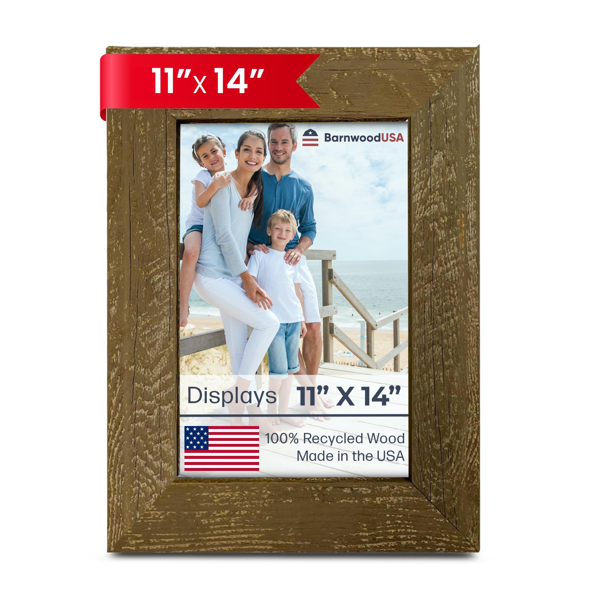 額縁 IT WAS WORTHWHILE DOING THIS Amazon.com - BARNWOODUSA Farmhouse 11x14 Picture Frame 1 1/2 inch