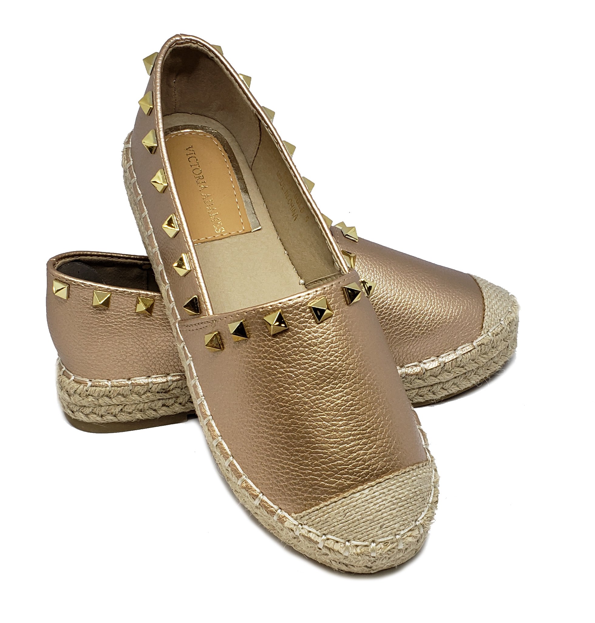 Kylie Espadrilles Shoes Rose Gold Size