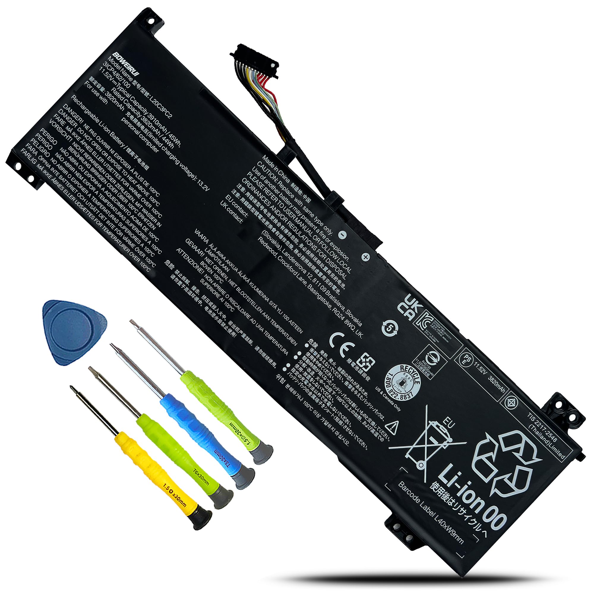 Amazon.com: L20C3PC2 L20D3PC2 L20M3PC2 SB11B96717 Laptop Battery