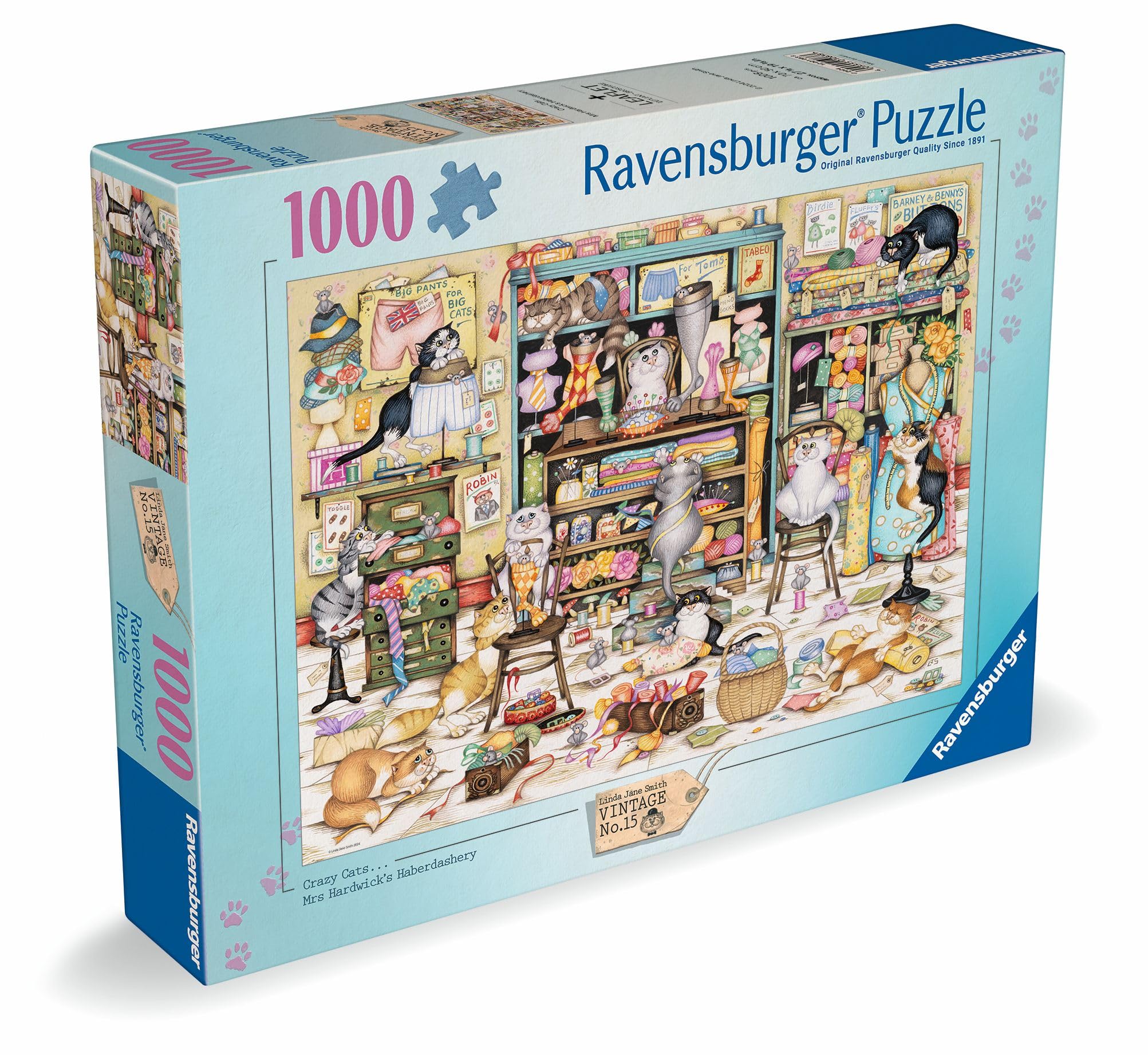 Amazon.com: Ravensburger Crazy Cats Mrs Hardwick's Haberdashery