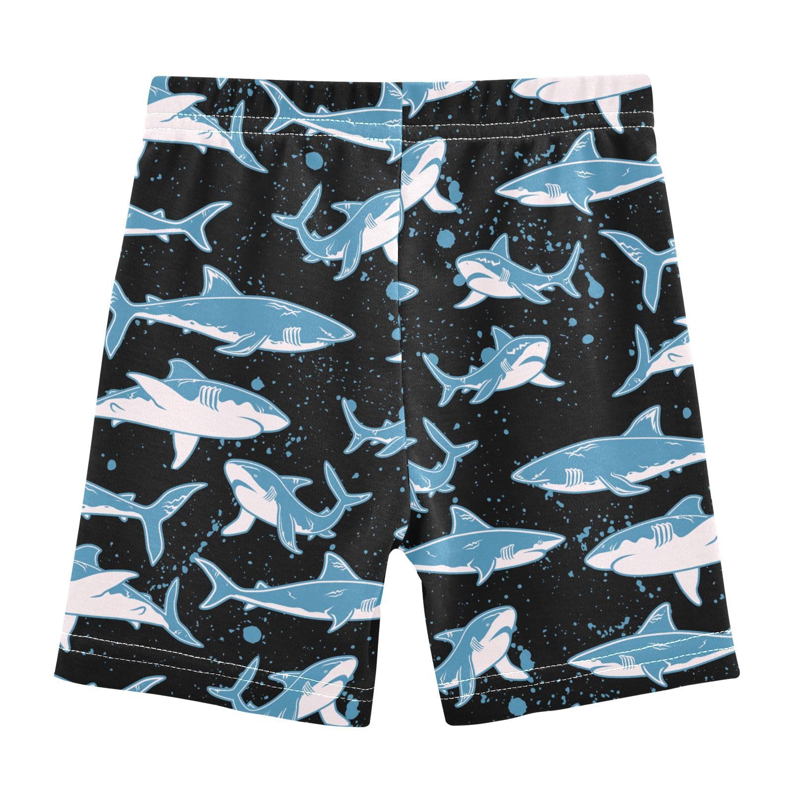 JHKKU Girls Shark Shorts Cotton Cartwheel Bike Kids Biker Under Dress Dance Short Girl Clothes 10Y