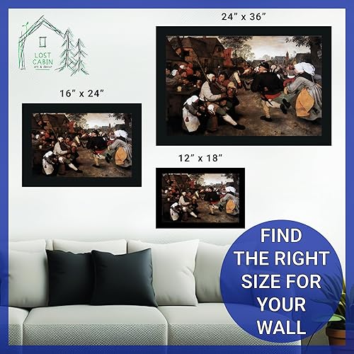 Miniatura 6 de Lost Cabin Pieter Bruegel the Elder the Campesant Dance de Pieter Bruegel Imprimir marco plano negro Reproducción de pinturas de obras de arte
