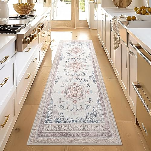 Miniatura 396 de Ashler - Alfombras bohemias vintage de 5 x 8 pies para sala de estar, lavables a máquina con parte trasera antideslizante, alfombra para interiores