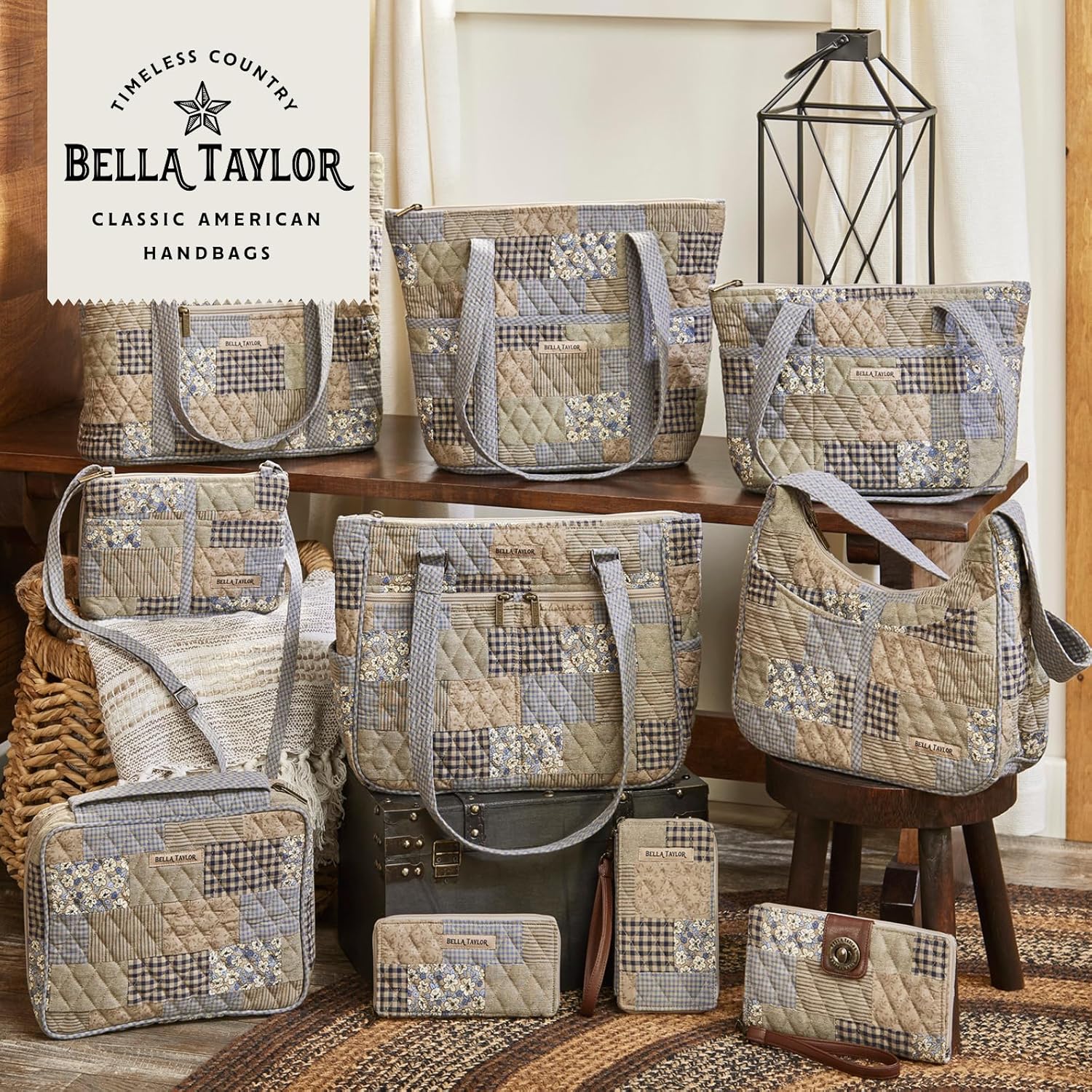 Bella Taylor Blakely - Hobo Shoulder Bag for Women - Lightweight Quilted Fabric Purse with Pockets - Image 6