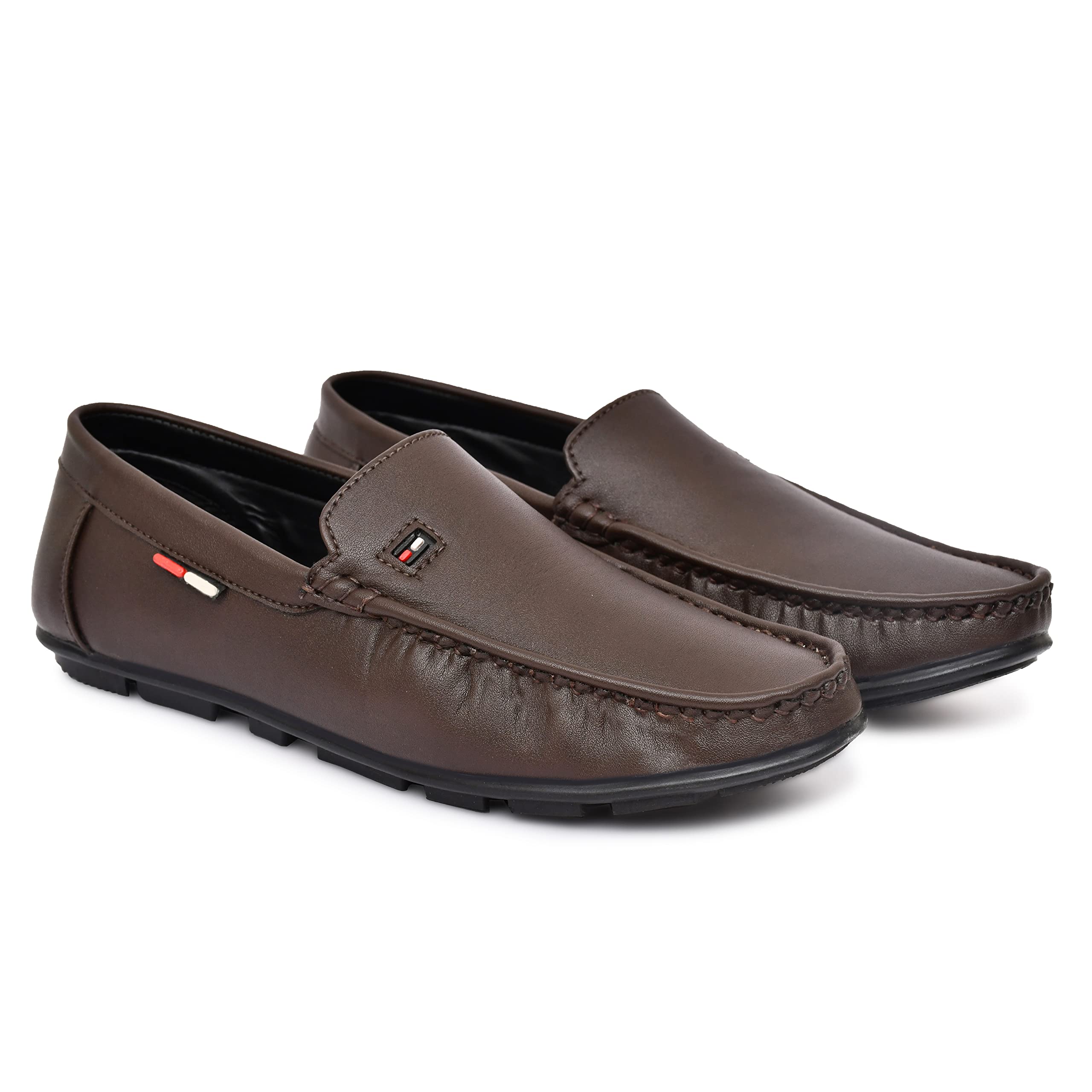 SHUAN Artificial Leather Loafer Shoes for Men Brown (B09Q6178B7) Amazon Price History, Amazon Price Tracker