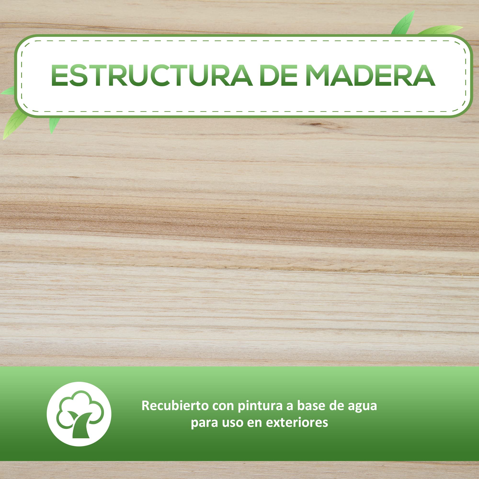 Outsunny Huerto Urbano Elevado con Estante Mesa Jardinera de Cultivo de Madera con Tela no Tejida para Cultivos Plantas Flores Jardín 90x40x81 cm Natural