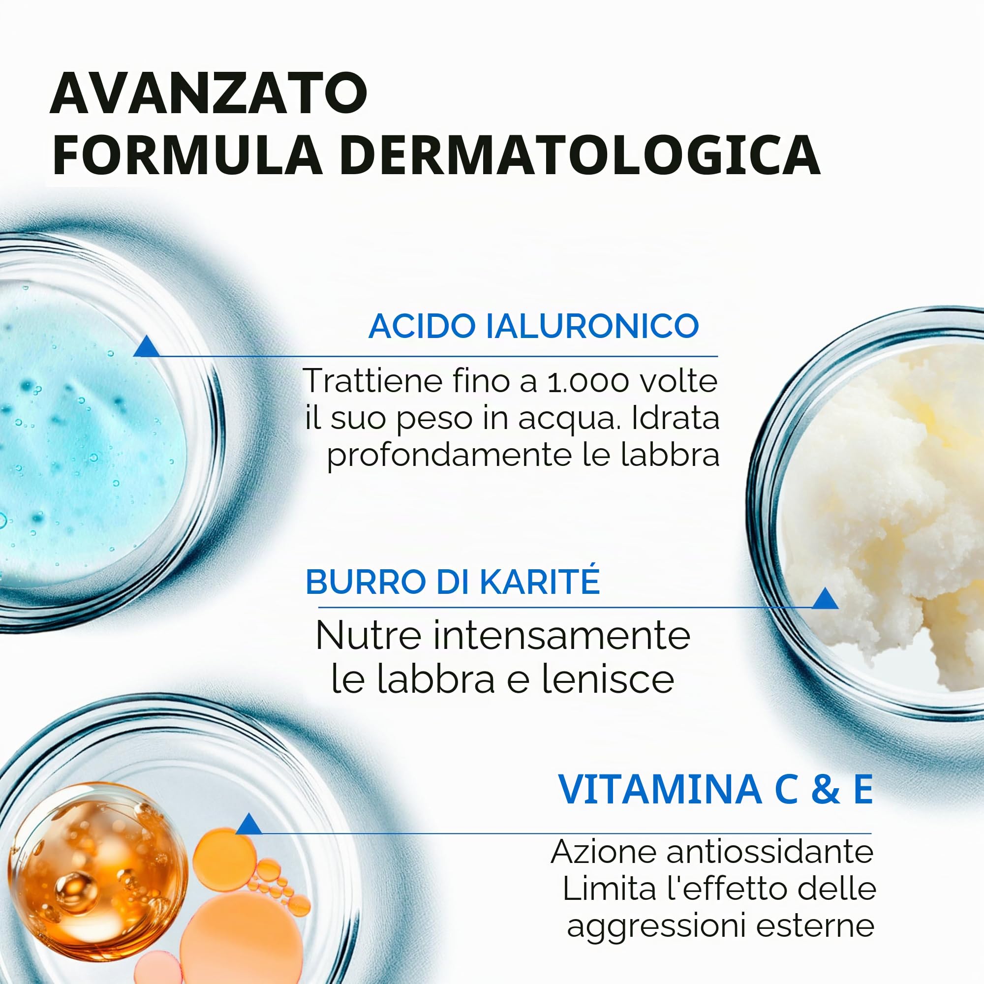 Uriage Xemose Balsamo labbra con Acido Hyluronico, Burro di Karitè e Vitamina C - Balsamo lenitivo molto morbido per molto secche e sensibili - Idratazione intensa e protezione per le labbra
