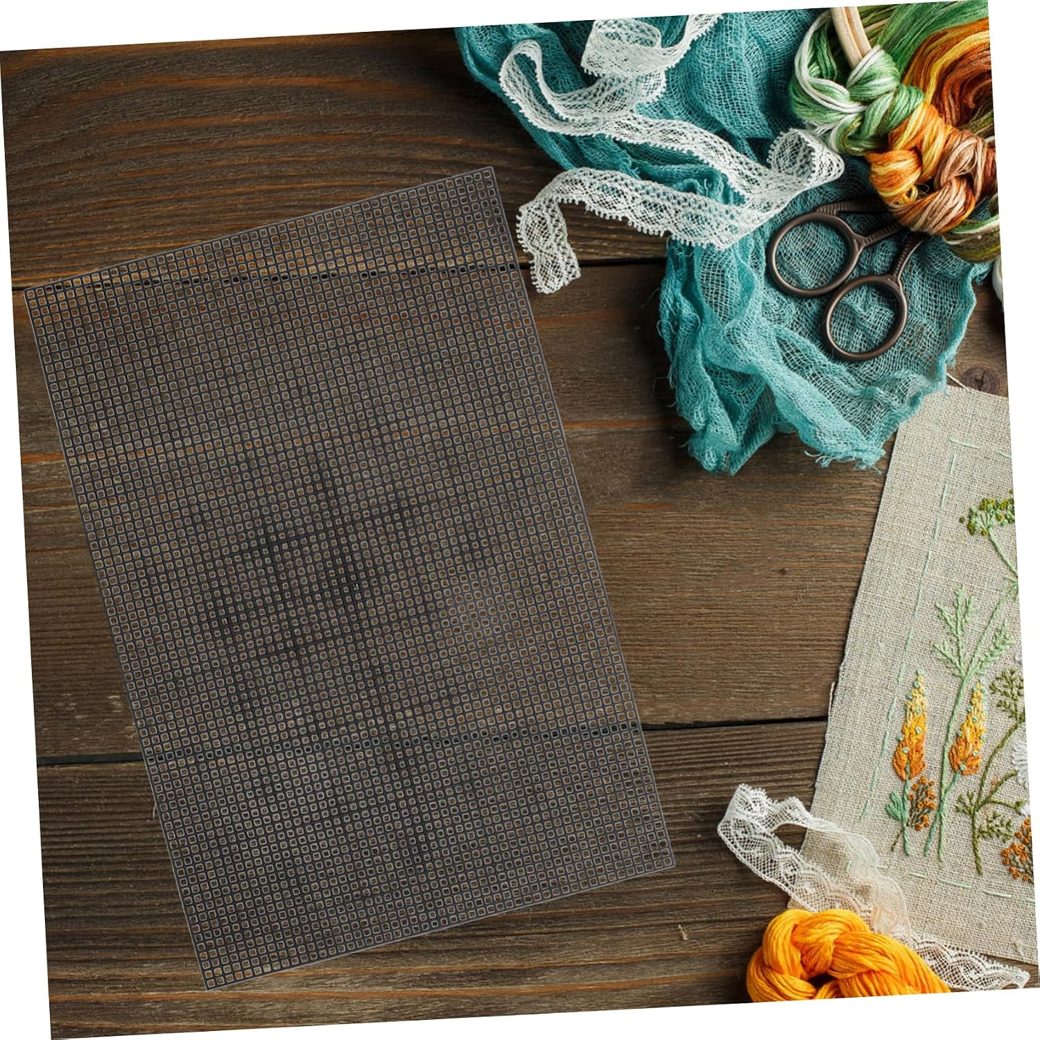 DOITOOL Embroidery Canvas Mesh Sheets 5pcs Plastic Canvas for Cross Stitch Lightweight Craft Mesh for Handmade Projects