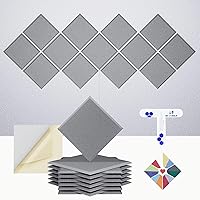 Vista 60 de Paneles acústicos autoadhesivos [390 lbs/yd³ de ultra-alta densidad], panel absorbente de sonido de 2ª generación, panel de sonido de nivel