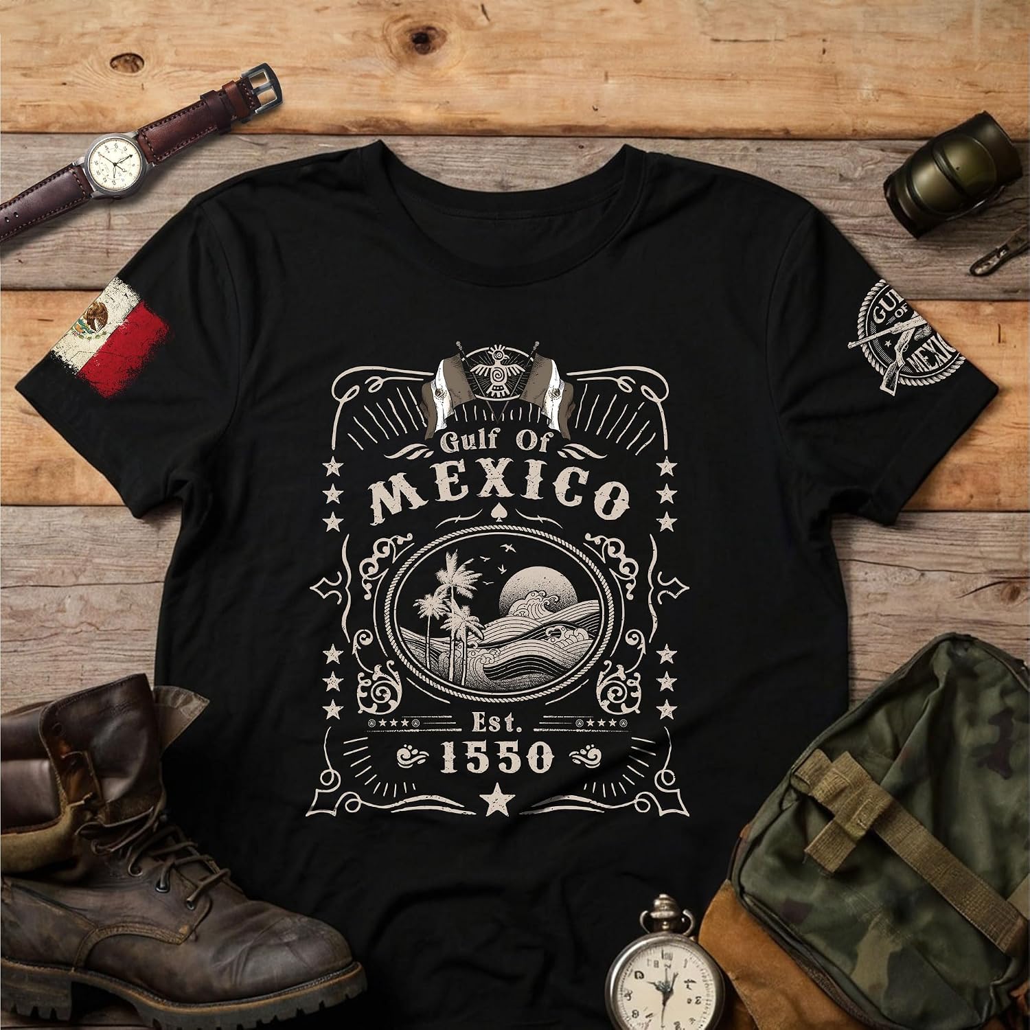 Vintage Mexico Shirts, Gulf of Mexico T Shirt, Patriotic Shirts, Political Tshirts