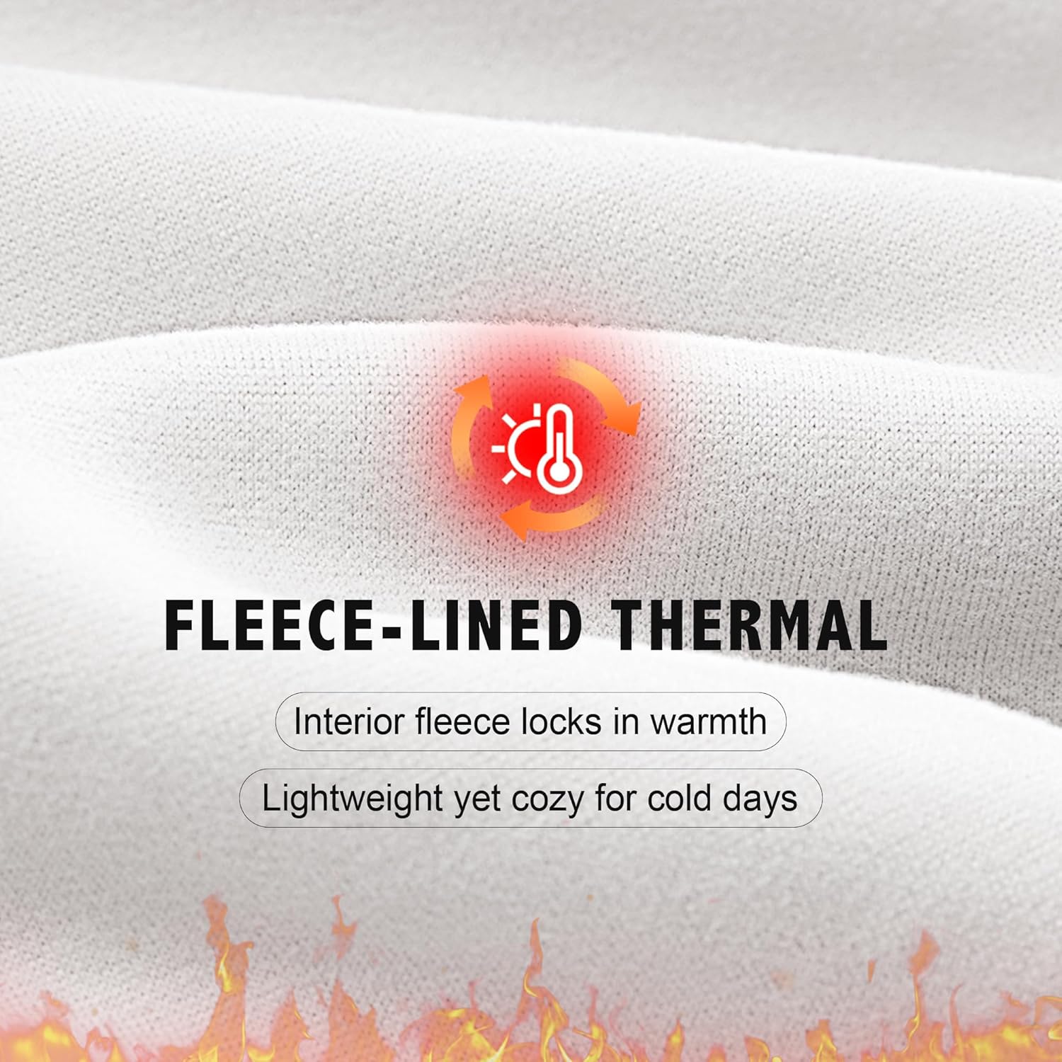 DHSO Long Sleeve Thermal Shirt For Women Fleece Lined Undershirt - Soft Warm Base Layer Tops Cold Weather - Image 2