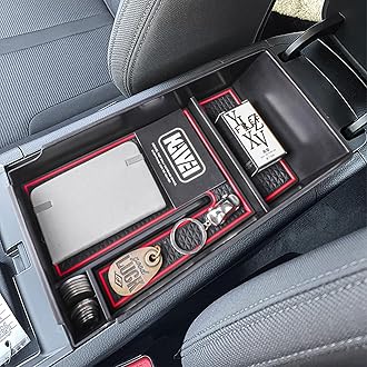 Center Console Organizer Compatible with 2021 2022 2023 2024 2025 Kia K5 DL3 GT Line Interior Accessories, ABS Insert Tray Armrest Storage Box, Red