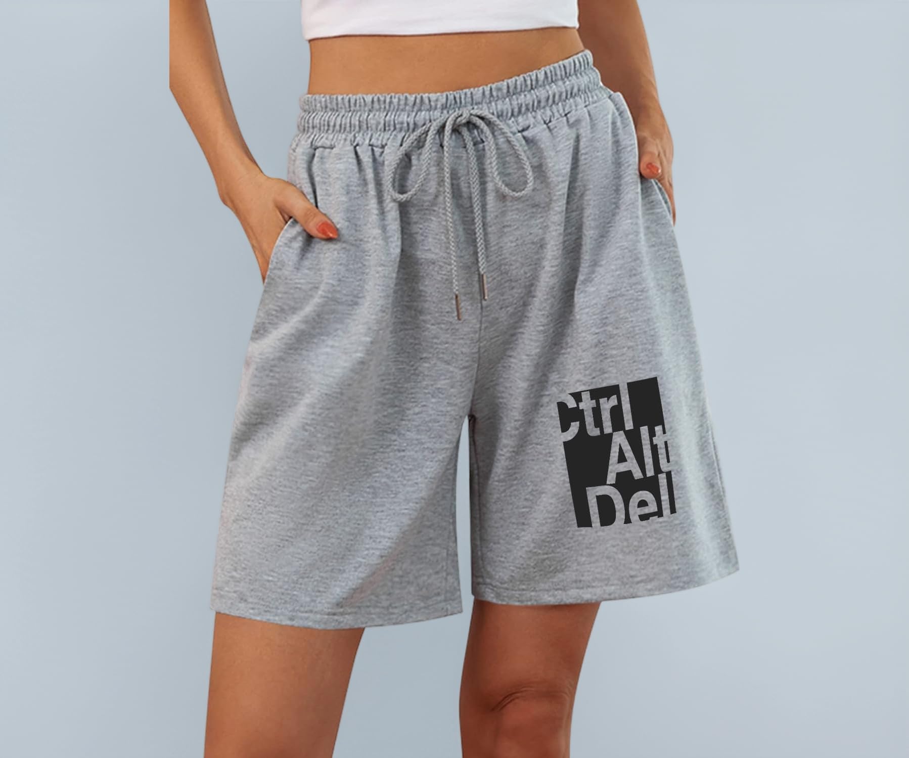 Women's Green Casual Summer Cotton Shorts Athletic Gym Shorts Basic Shorts Relaxed Fit Running Jogger Shorts with Pockets