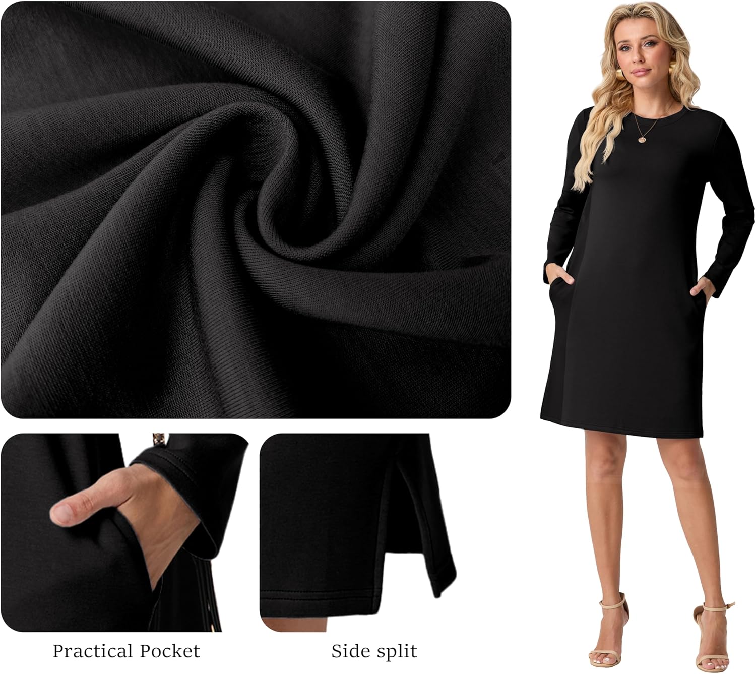 Dresses for Women 2025 Casual Long Sleeve Dress Trendy Fall Spring Vacation Travel Airport Outfits - Image 4