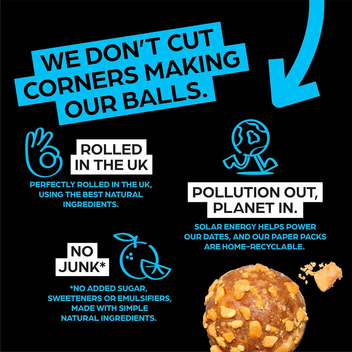 THE PROTEIN BALL - PEANUT BUTTER HIGH PROTEIN 45G x10