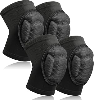 flintronic Knieschoner Arbeiten, 2 paarVolleyball Knieschoner, Unisex Knieschoner Tanzen, Antikollisions Kniekissen für Basketball Tennis Yoga Gartenarbeit Fliesenleger Bodenbeläge, L