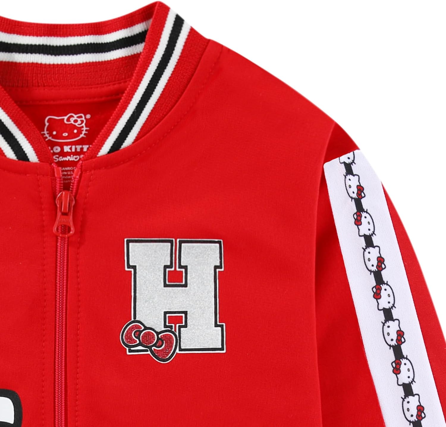 Hello Kitty Sanrio Girls Zip Up Jacket and Pants Set for Big Kids - Image 6