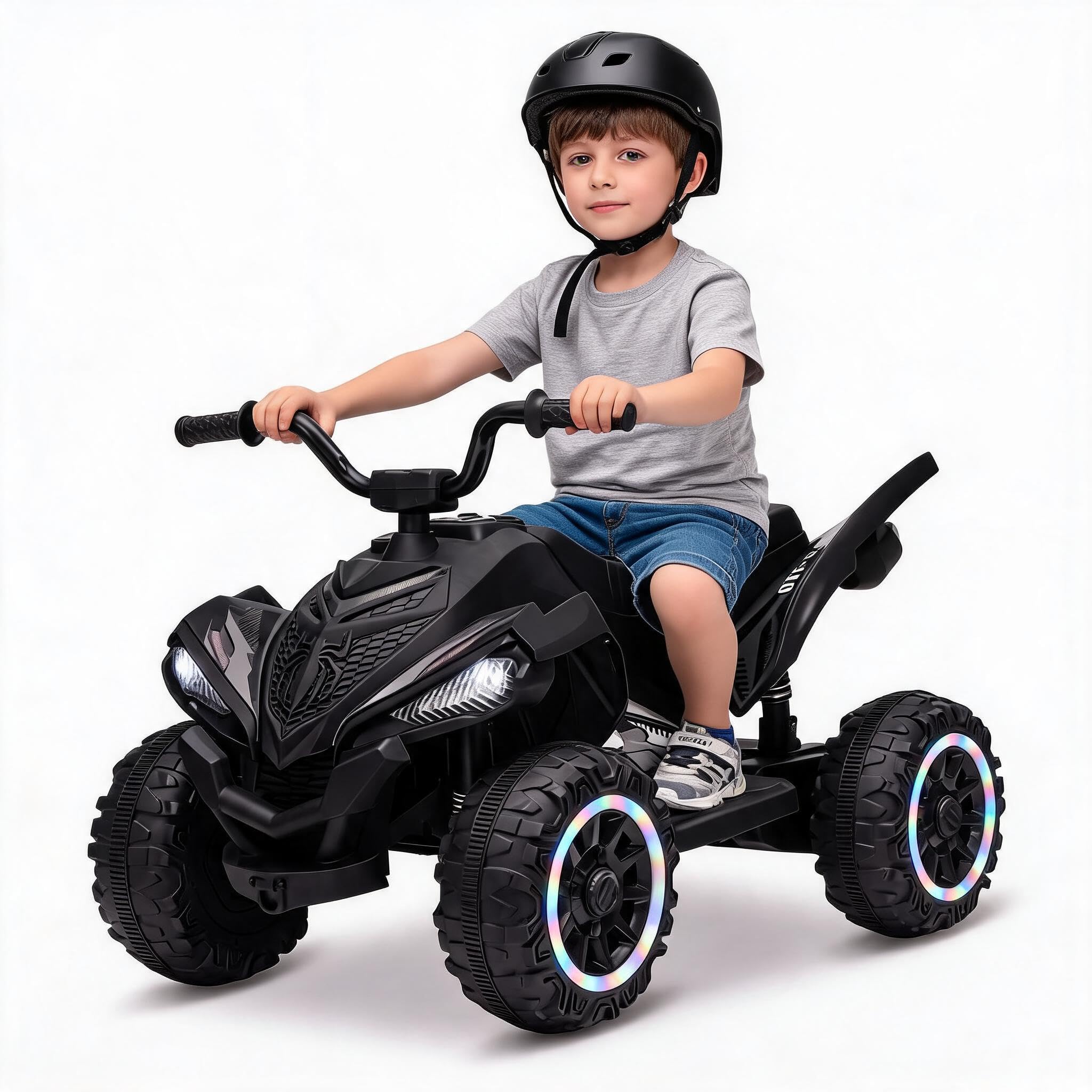 GarveeLife 12V Kids Electric Quad Bike, Battery Powered Ride on Car ATV Toy