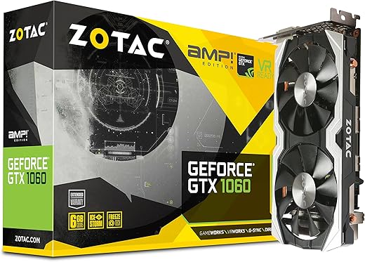 Zotac Amp Edition GeForce GTX 1060 6GB DDR5 PCI-e Graphics Card with IceStorm Cooling