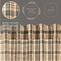 Vista 4 de VHC Brands Cenefa a cuadros de sidra, bronceado y carbón, 16 x 72 pulgadas