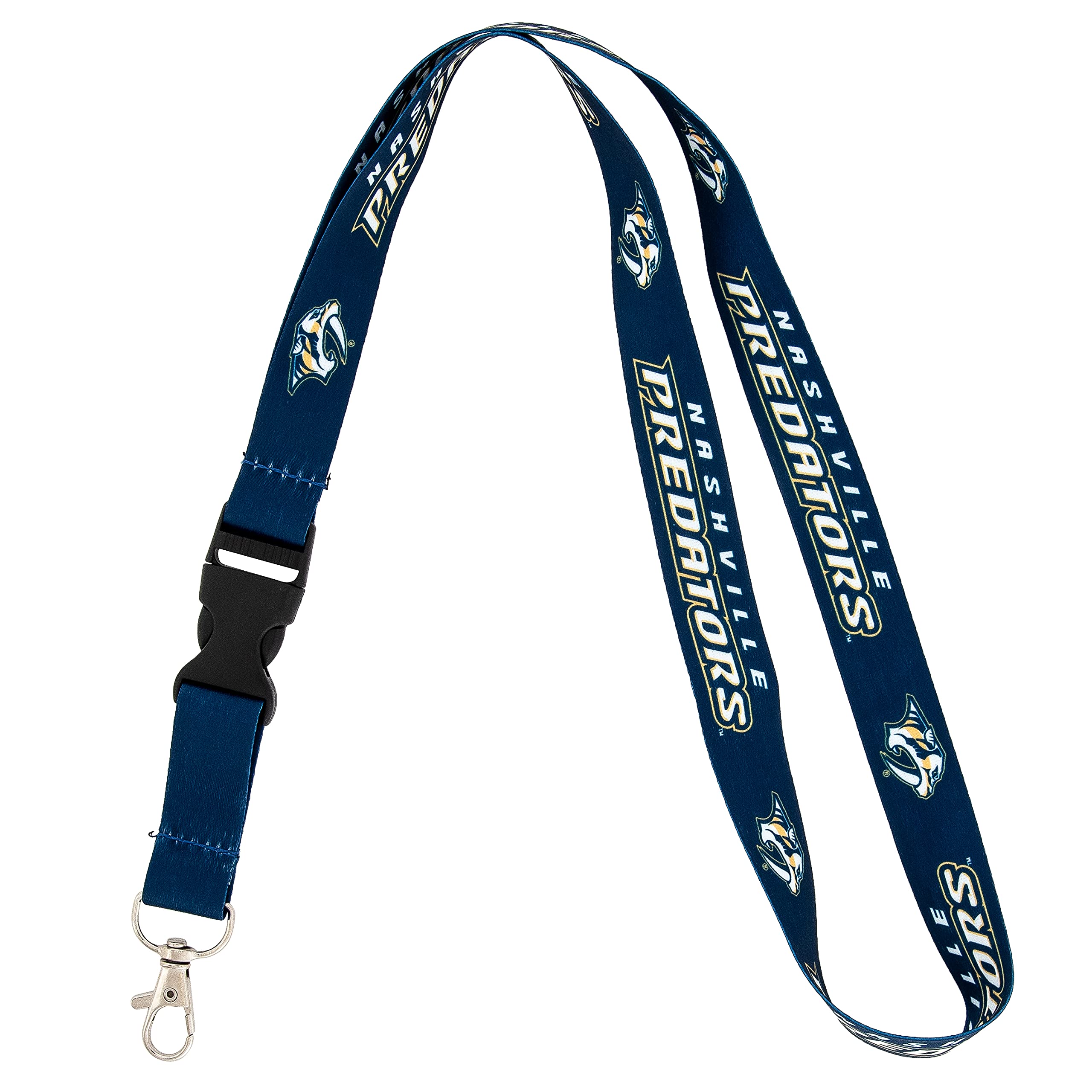 Desert Cactus Nashville Predators Lanyard NHL National Hockey League Car Keys ID Badge Holder Keychain Detachable Breakaway Snap Buckle (Lanyard 1 - Blue)