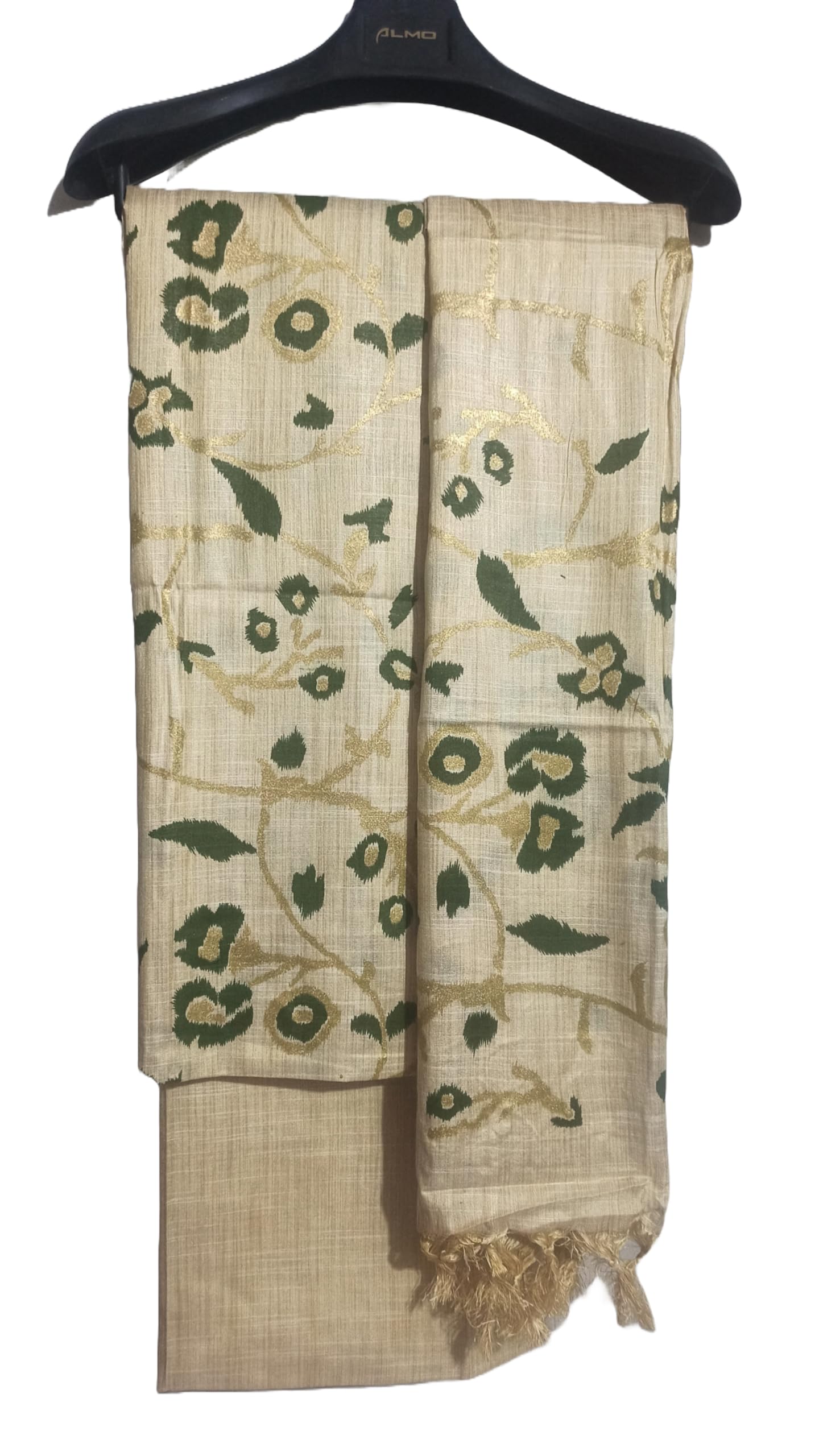 HAIDER ALI Handloom Cotton Silk Screen Print Unstitched Suit Set for Women with Dupatta | Salwar Suit Dress Material for Women & Girls_01