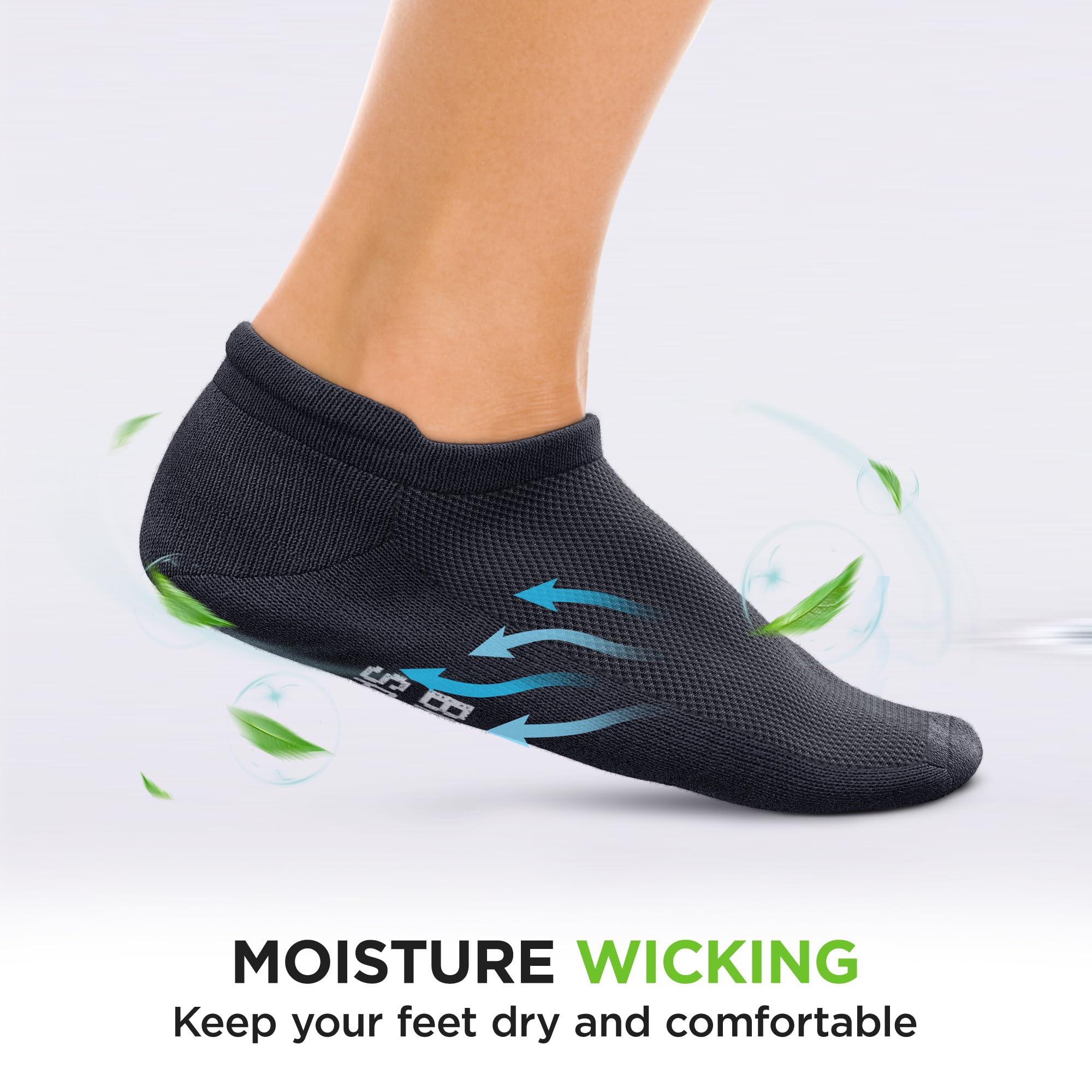 Super Soft and Comfortable No Show Bamboo Workout Socks for Men & Women & Kids