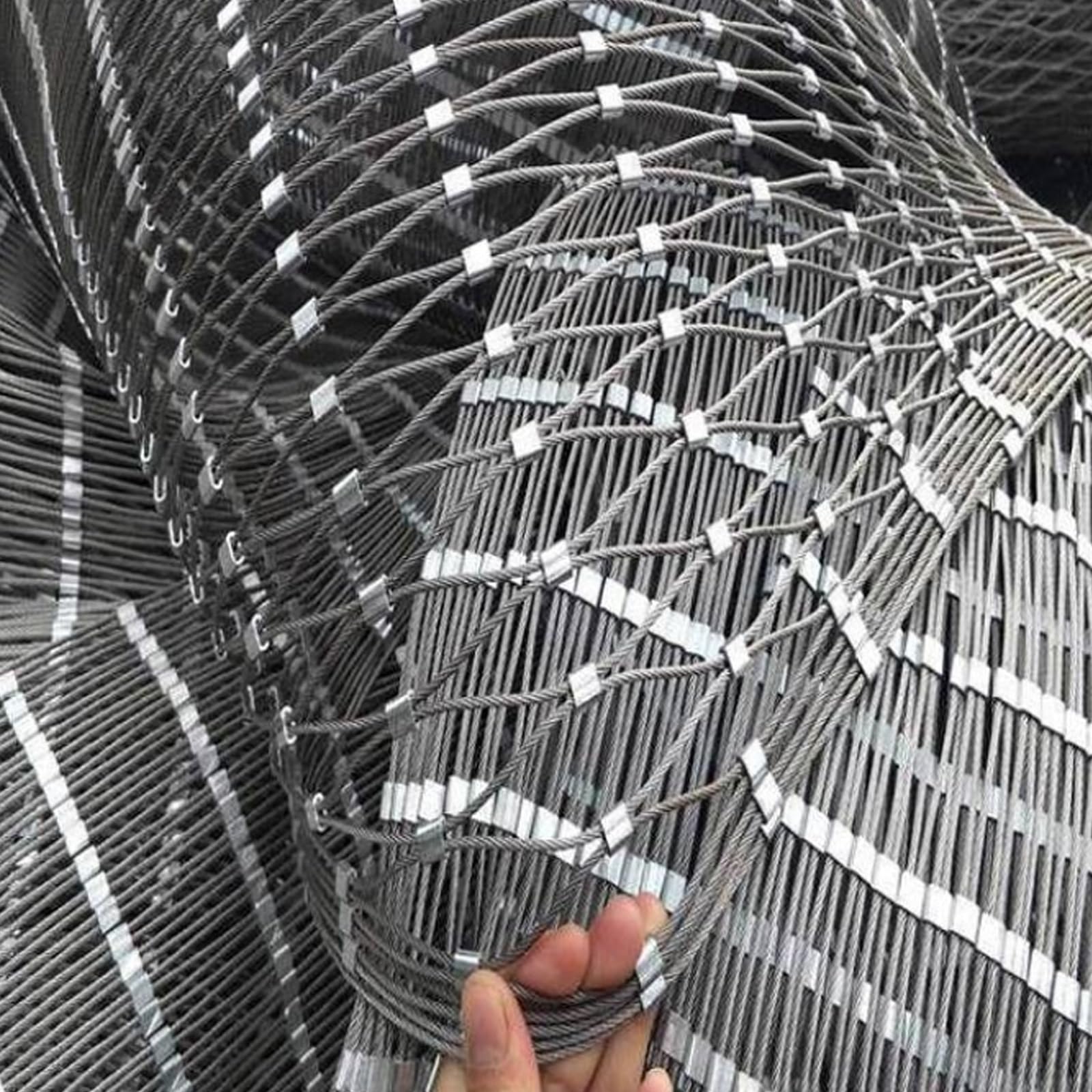304 Malla de Cuerda de Acero Inoxidable,Red de Seguridad para Balcones,Valla Metálica para Terrazas,Flexible Cable de Malla de Acero Inoxidable，malla metalica，malla ganadera,vallas metalicas(Wire diam