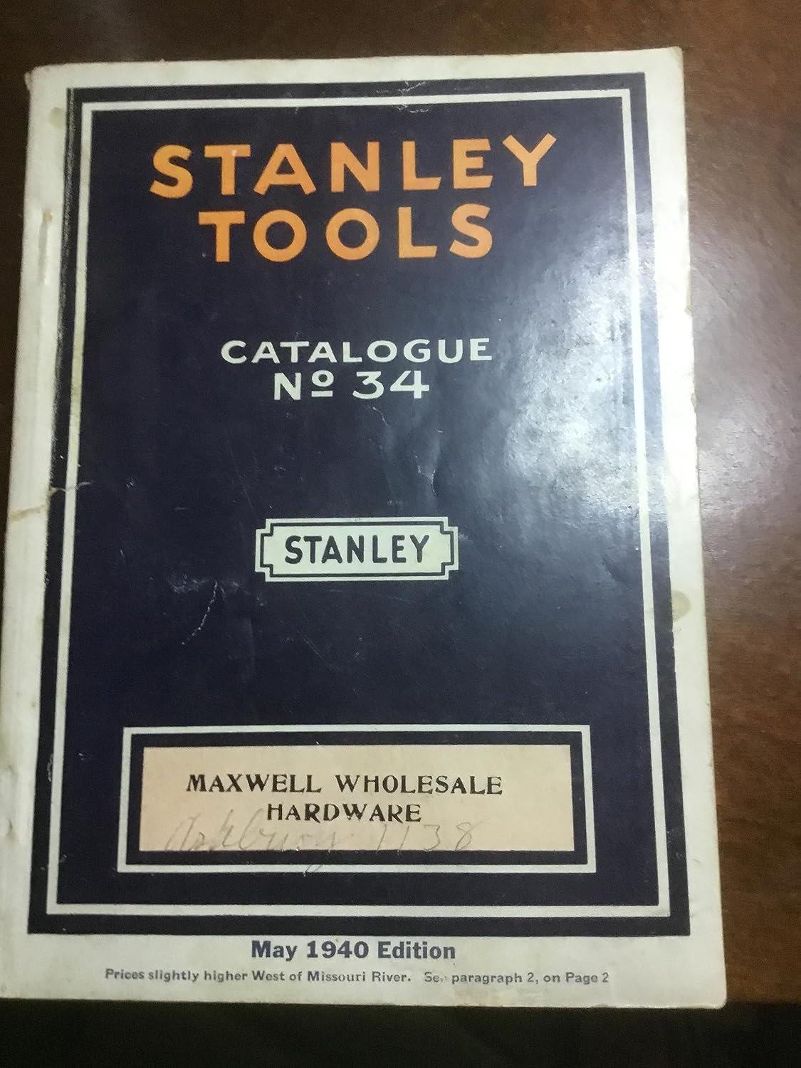 Stanley Tools Catalogue No. 34 (January 1941 edition) Stanley Tools